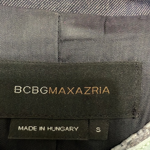 75. BNWOT BCBGMAXAZRIA denim blazer sz S - Picture 4 of 6